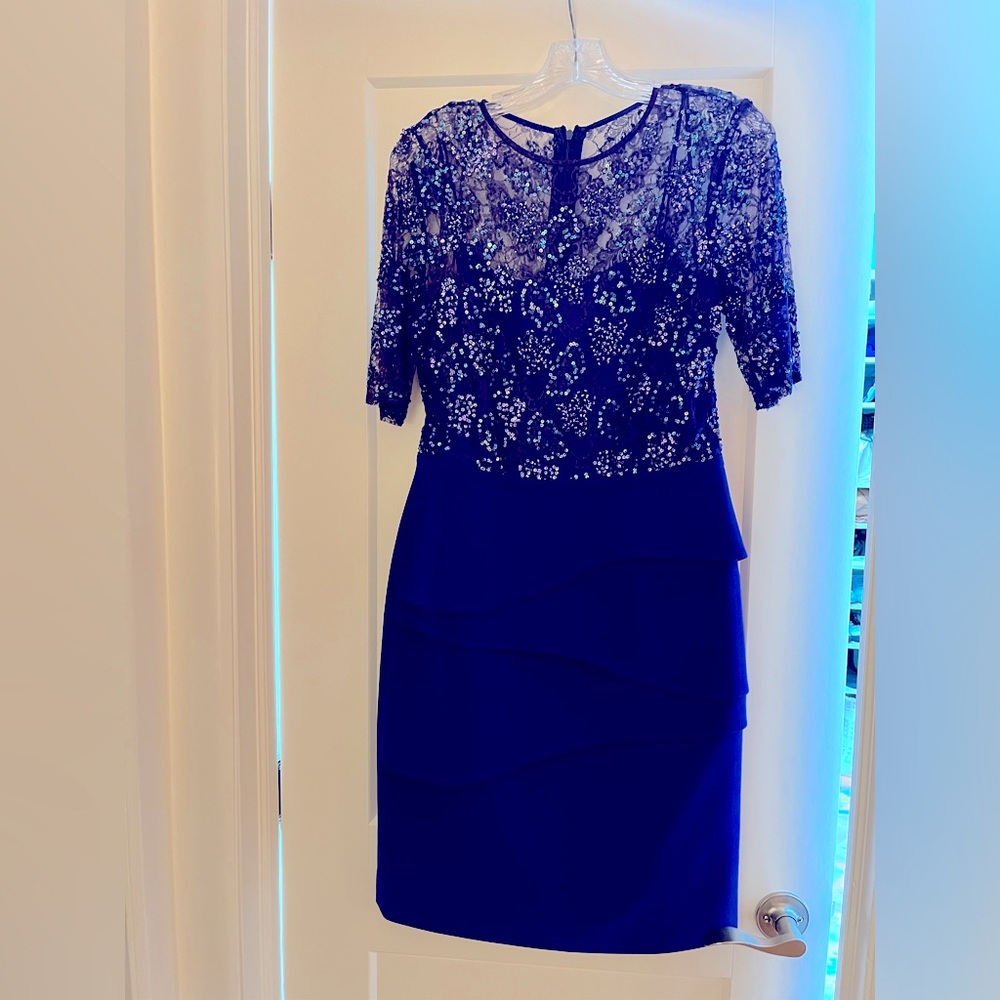 Rickie Freeman for Terijon, Royal Blue Cocktail Dress size 8